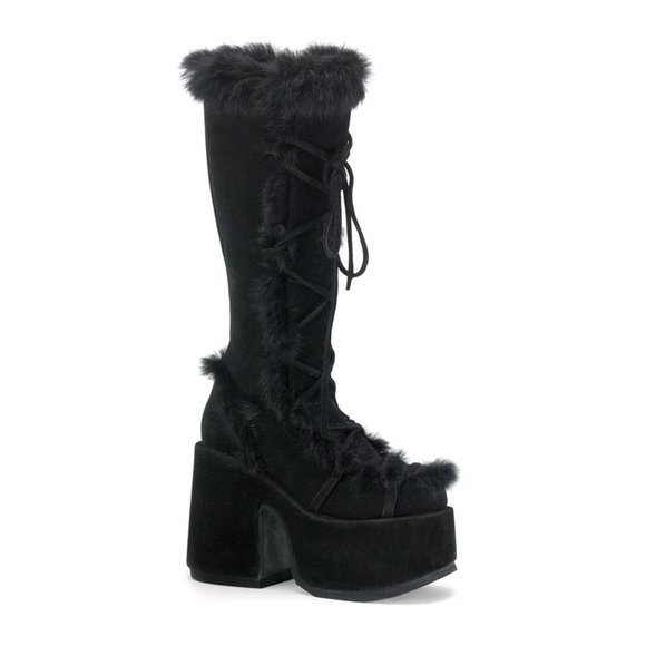 DEMONIA - CAMEL 311 Black Platform Boots - Picture 1 of 4